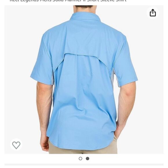 Reel Legends Mens Solid Mariner II Short Sleeve - Picture 6 of 6